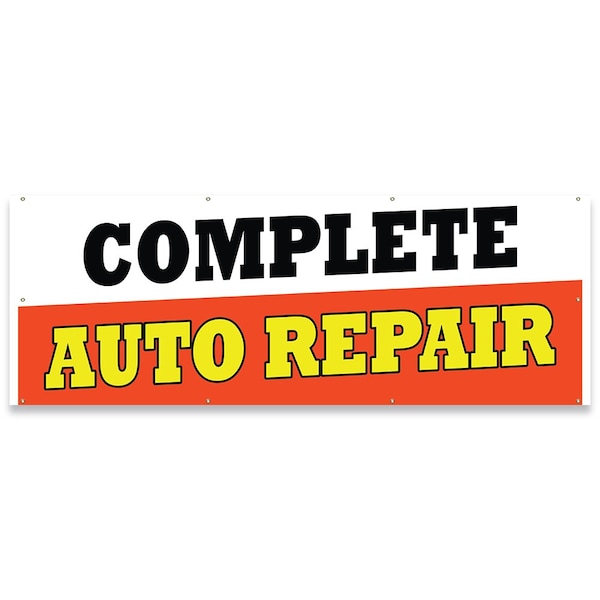 Complete Auto Repair Banner Concession Stand Food Truck Single Sided